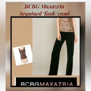 NEW BCBG Maxazria Sequined Tank top cami/condition